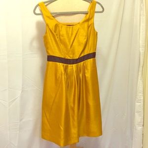 The Limited Mustard Yellow Fit and Flare Dress